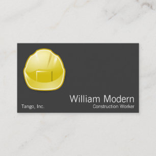 Modern Hard Hat Construction Architect Business Card