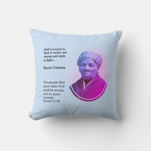 Modern HARRIET TUBMAN Quote Cushion