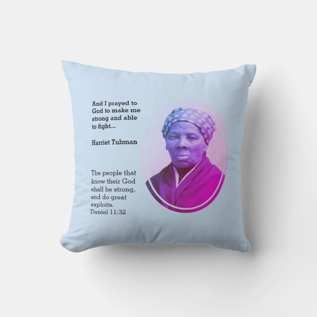 Modern HARRIET TUBMAN Quote Cushion (Front)