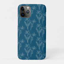 Modern Hawaiian minimal bird of paradise pattern