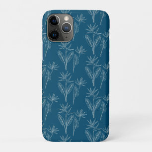 Modern Hawaiian minimal bird of paradise pattern iPhone 11 Pro Case