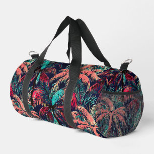 Modern hawaiian print bird of paradise pattern acc duffle bag