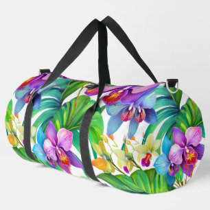 Modern hawaiian print duffle bag