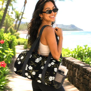 Modern hawaiian print duffle bag