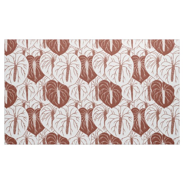 Modern Hawaiian print pattern anthurium Fabric (Yard)
