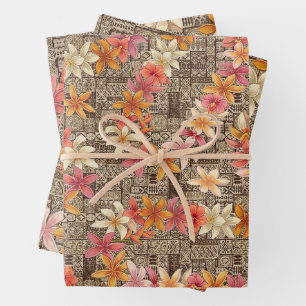 Modern Hawaiian print pattern Wrapping Paper Sheet