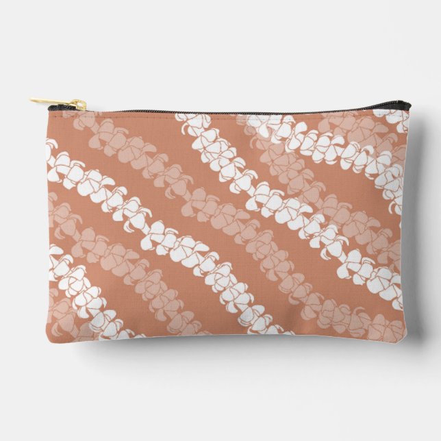 Modern hawaiian print puakenikeni pattern accessory pouch (Front)