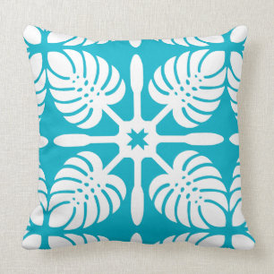 Modern HAWAIIAN QUILT PILLOW- Monstera Cushion