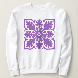 Modern Hawaiian Quilt Royal Purple Island Hawaii Sweatshirt