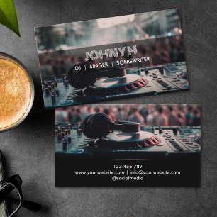 Modern Headphones DJ Songwriter Music Singer Business Card