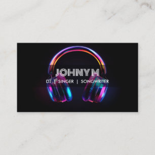 Modern Headphones DJ Songwriter Music Singer Business Card