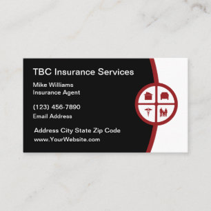 Modern Health Life Medical Insurance Agent Business Card