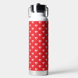 Modern Heart And Puzzle Pieces Valentine Day Water Bottle
