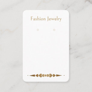 Modern Heart Custom "Golden" Earring Display Cards