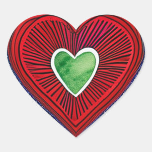 Modern Heart Drawing Valentine's Day Sticker