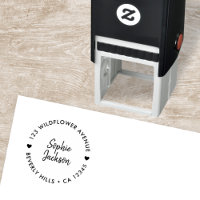 Modern Heart | Handwritten Round Return Address