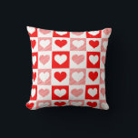 Modern Heart Pattern Throw Pillow - Romantic<br><div class="desc">Add a touch of modern romance to your home with this stunning heart-patterned throw pillow. Featuring a vibrant geometric design of interlocking hearts in a chic palette of red and pink, this decorative cushion is the perfect blend of contemporary art and cozy comfort. Its bold yet sophisticated look makes it...</div>