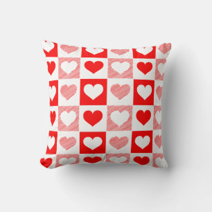Modern Heart Pattern Throw Pillow - Romantic 