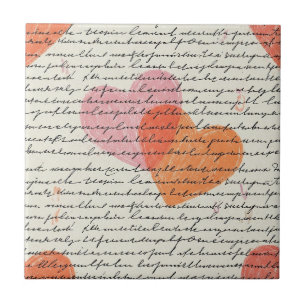 Modern Heart Pattern with Script Background (8) Tile
