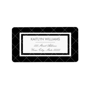 Modern Heart Return Address Label