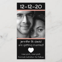 Modern Heart Save The Dates (Peach)