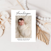 Modern Heart Script Custom Newborn Baby Photo