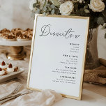 Modern Heart Wedding Desserts Menu Sign<br><div class="desc">Custom-designed wedding desserts menu sign poster featuring elegant heart calligraphy with modern black and white design.</div>