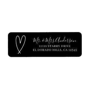 Modern Hearts Black & White Minimal Bridal Shower