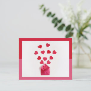 Modern Hearts Colorblock Valentine's Day  Card