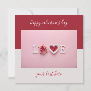 Modern Hearts Colorblock Valentine's Day Card