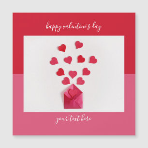 Modern Hearts Colorblock Valentine's Day Card