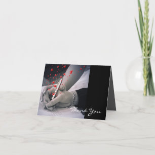 modern hearts Lovers wedding thank you Card