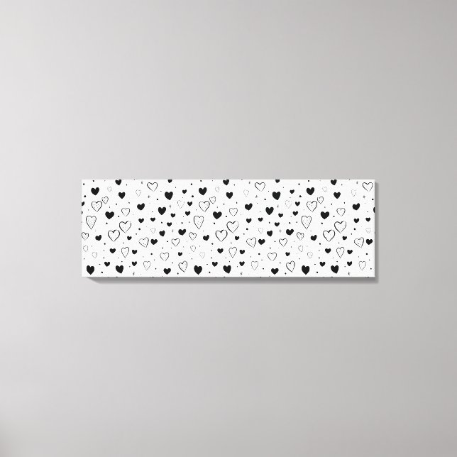Modern Hearts Pattern Canvas Print (Front)