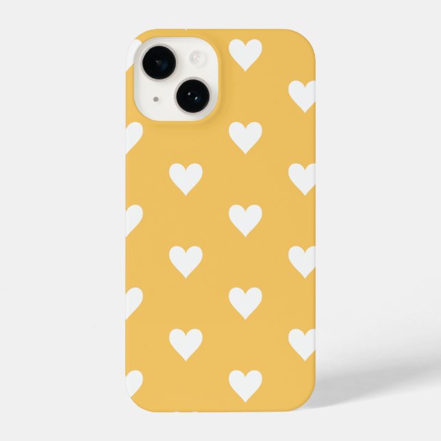 Modern Hearts Pattern iPhone Case (Back)