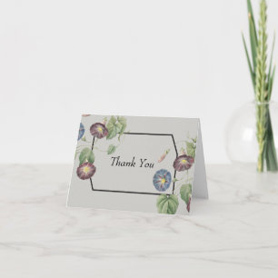 Modern Heirloom Morning Glory Thank You Card
