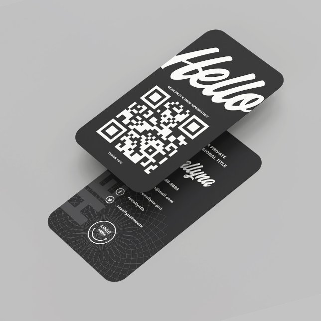 MODERN HELLO LOGO DARK GREY BUSINESS CARD (MODERN HELLO LOGO DARK GREY BUSINESS CARD
)