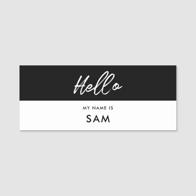 Modern Hello my name is Tag (Front)