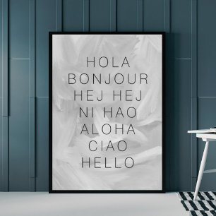 Modern Hello Print, Value Poster Paper (Matte)