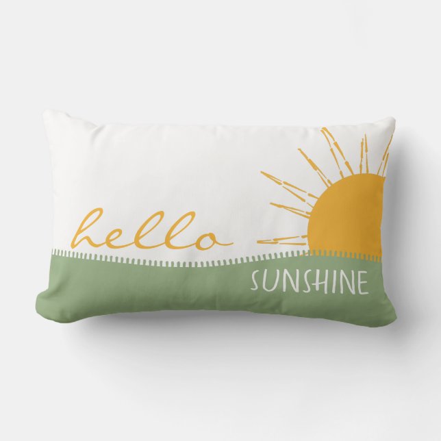 Modern Hello Sunshine Lumbar Cushion (Front)