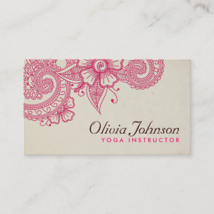 Modern Henna Design Business Cards
