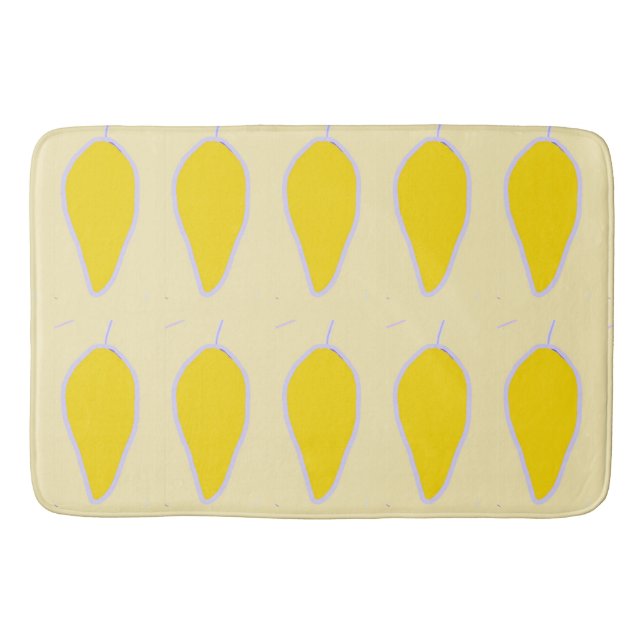Modern herbal design Bath Mat (Front)