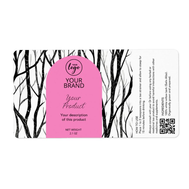 Modern Herbal Tea Labels (Front)