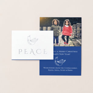 Modern Heritage Dove Foil Holiday Photo Foil Card