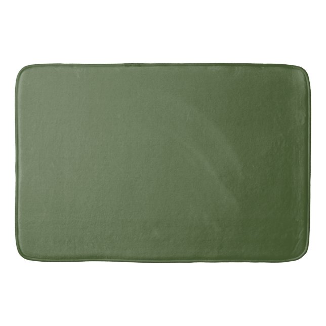 Modern Heritage Solid Forest Green Bath Mat (Front)