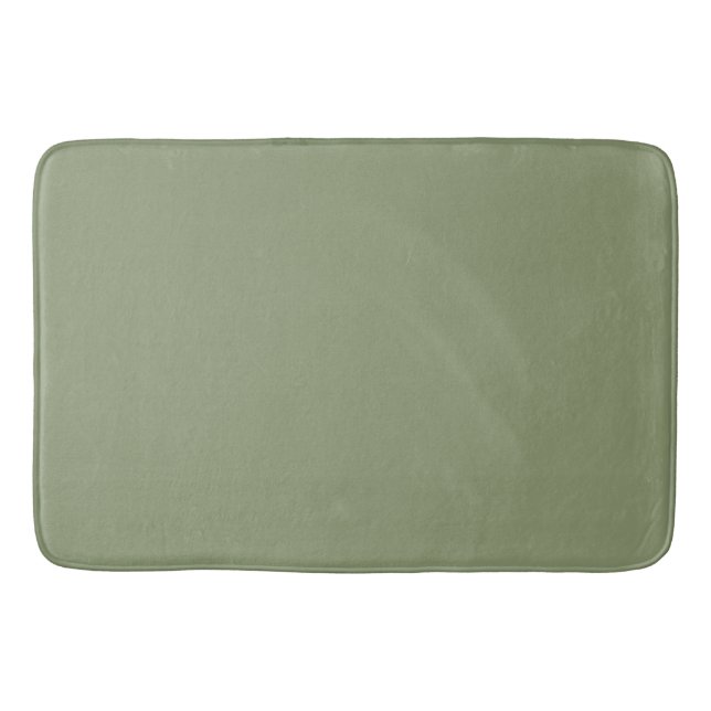 Modern Heritage Solid Moss Green Bath Mat (Front)