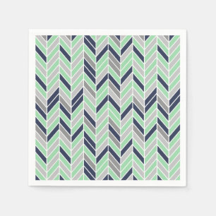 Modern Herringbone Chevron Geometric Pattern Napkin