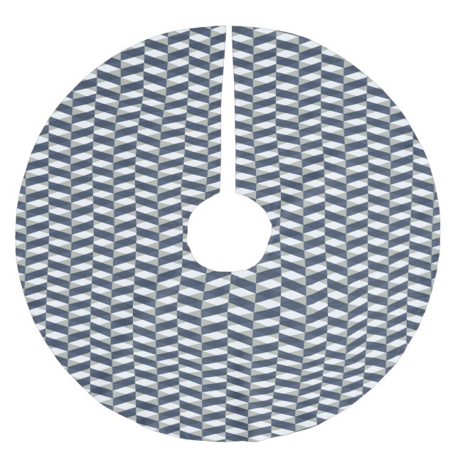 Modern Herringbone Tree Skirt (Front)