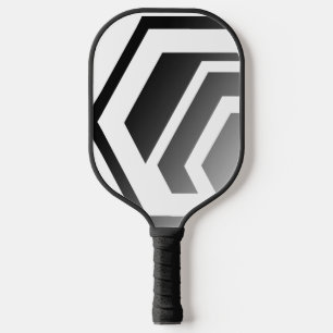 Modern Hexagon Gradient Black Pickleball Paddle
