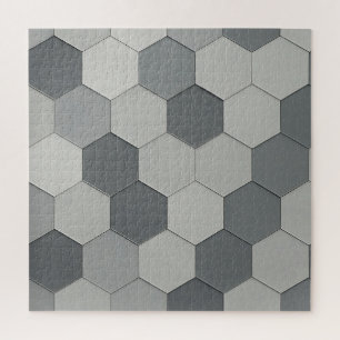 Modern Hexagon Tile Geometric Pattern Jigsaw Puzzle