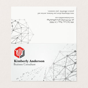 Modern Hexagonal Tech Logo   Networking Background Business Card